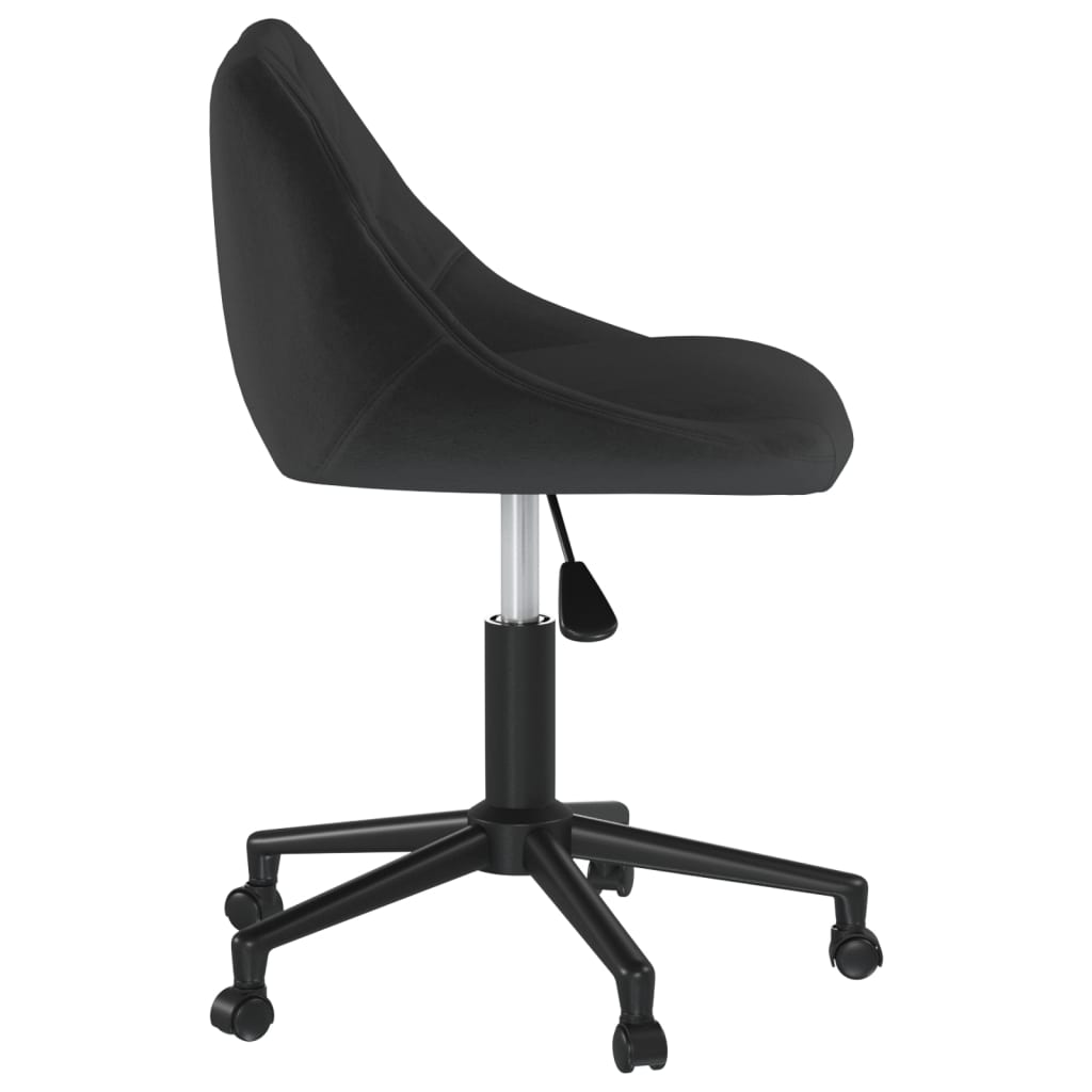 vidaXL Chaise de salle à manger pivotante velours noir