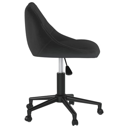 vidaXL Chaise de salle à manger pivotante velours noir