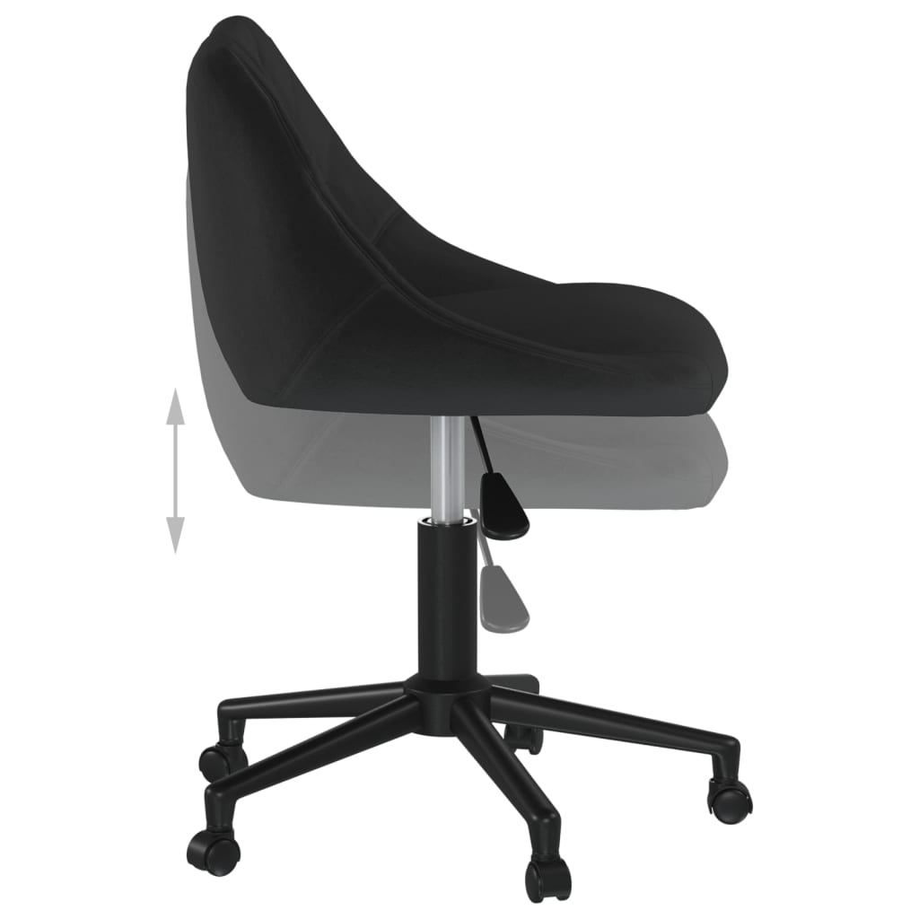 vidaXL Chaise de salle à manger pivotante velours noir