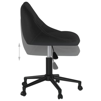 vidaXL Chaise de salle à manger pivotante velours noir