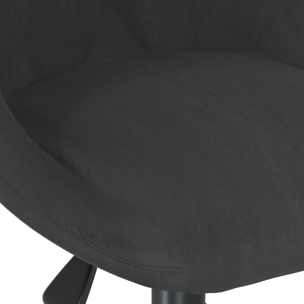 vidaXL Chaise de salle à manger pivotante velours noir