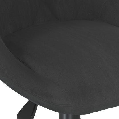 vidaXL Chaise de salle à manger pivotante velours noir