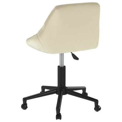 Chaise de salle à manger pivotante vidaXL crème velours