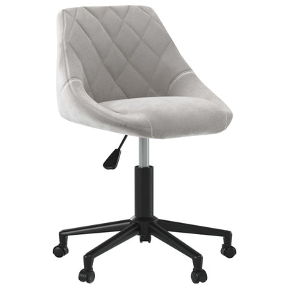 vidaXL Chaise de salle à manger pivotante gris clair velours