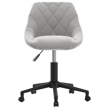 vidaXL Chaise de salle à manger pivotante gris clair velours