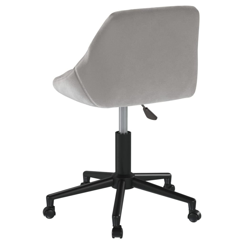 vidaXL Chaise de salle à manger pivotante gris clair velours