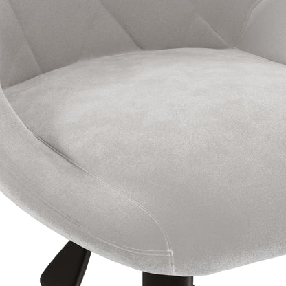 vidaXL Chaise de salle à manger pivotante gris clair velours