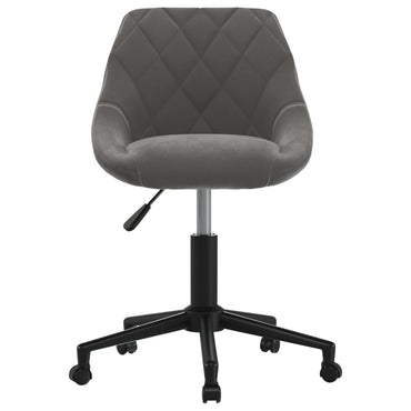 vidaXL Chaise de salle à manger pivotante velours gris foncé