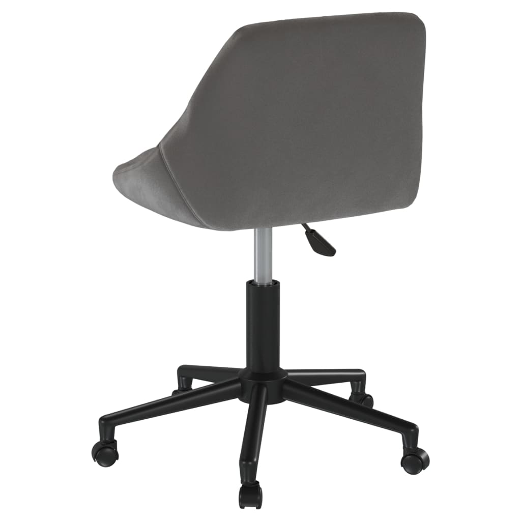 vidaXL Chaise de salle à manger pivotante velours gris foncé