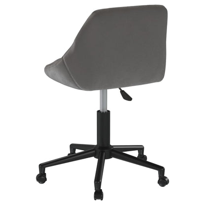 vidaXL Chaise de salle à manger pivotante velours gris foncé