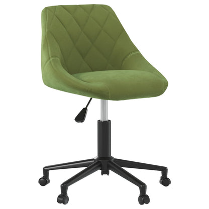 vidaXL Chaise de salle à manger pivotante Vert clair Velours