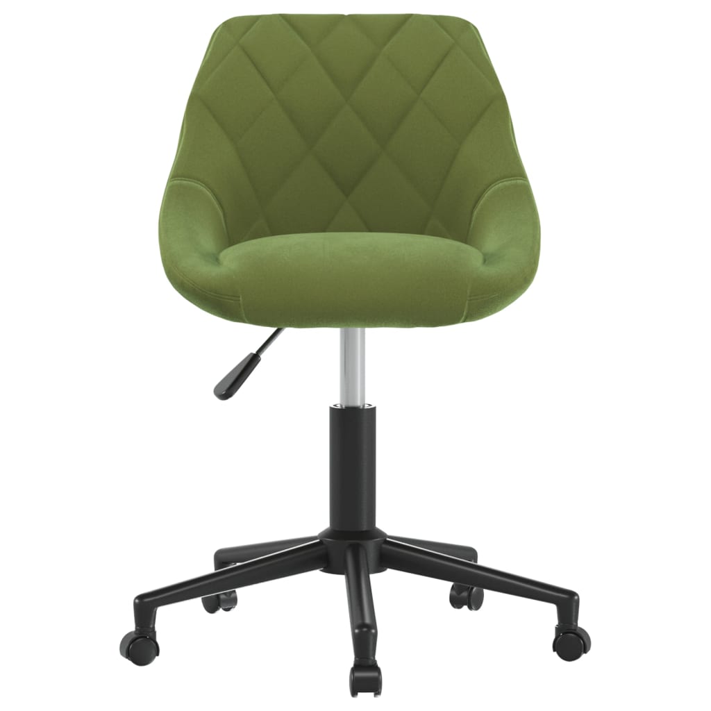vidaXL Chaise de salle à manger pivotante Vert clair Velours