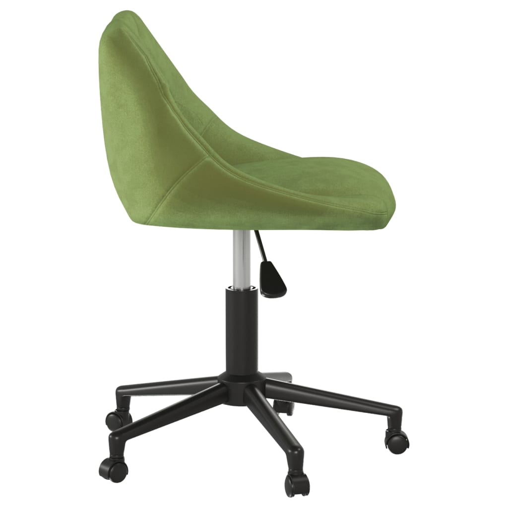 vidaXL Chaise de salle à manger pivotante Vert clair Velours