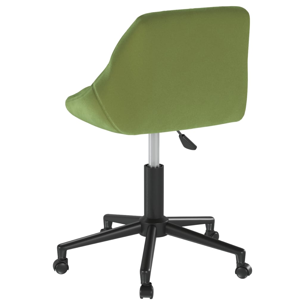 vidaXL Chaise de salle à manger pivotante Vert clair Velours