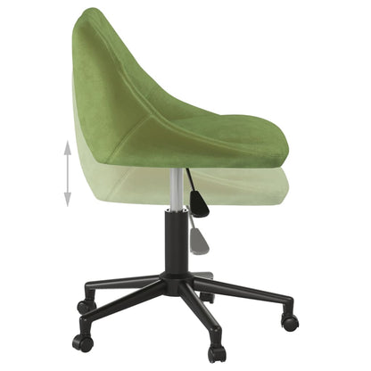 vidaXL Chaise de salle à manger pivotante Vert clair Velours