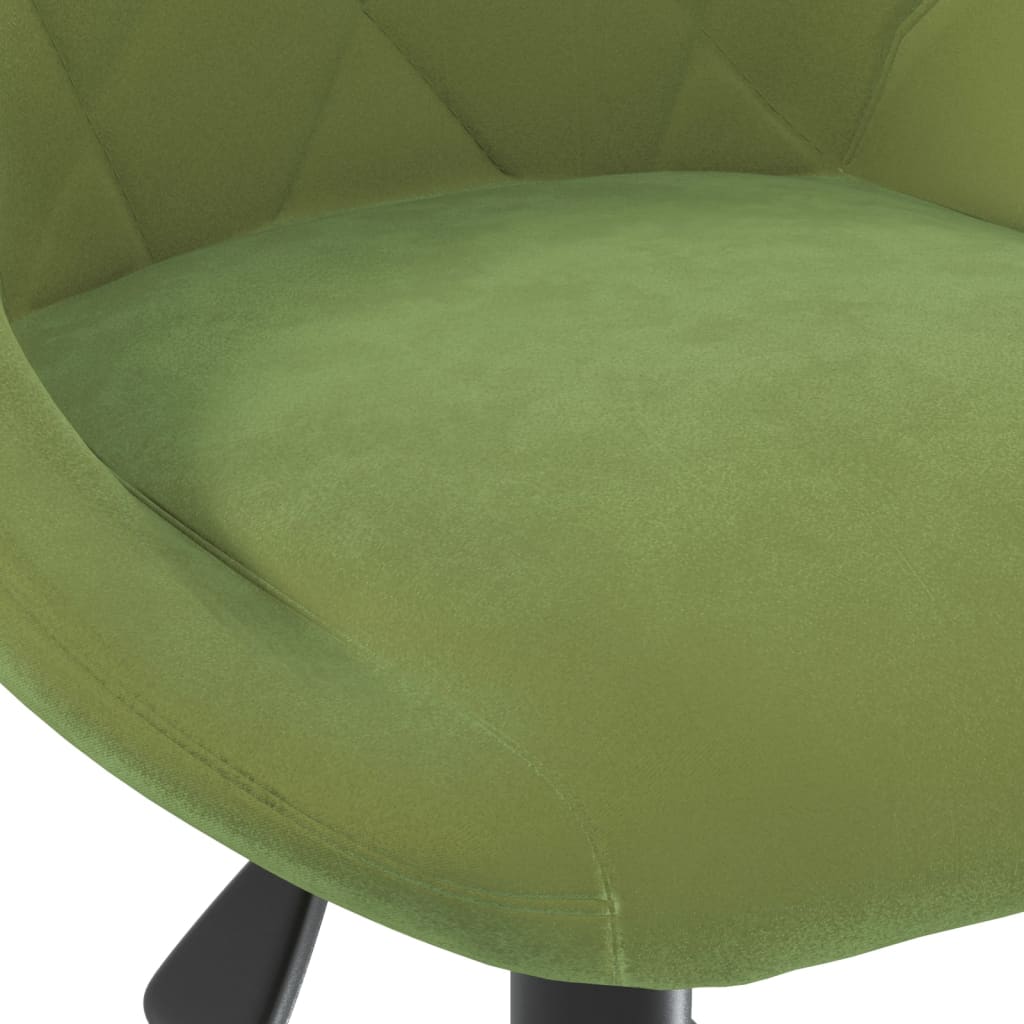 vidaXL Chaise de salle à manger pivotante Vert clair Velours