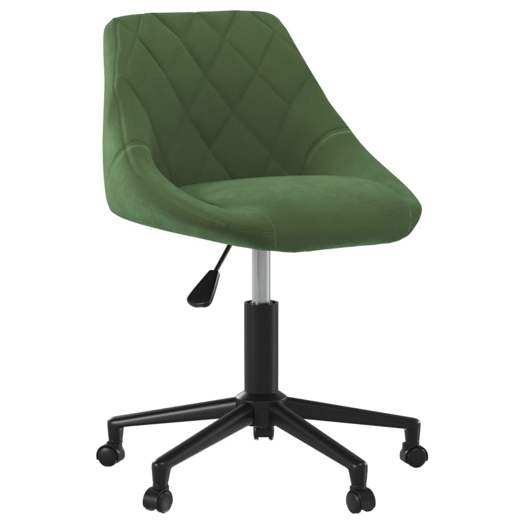 vidaXL Chaise de salle à manger pivotante velours vert foncé
