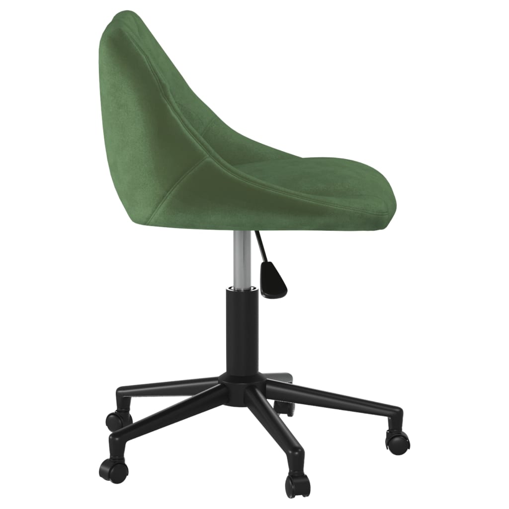 vidaXL Chaise de salle à manger pivotante velours vert foncé