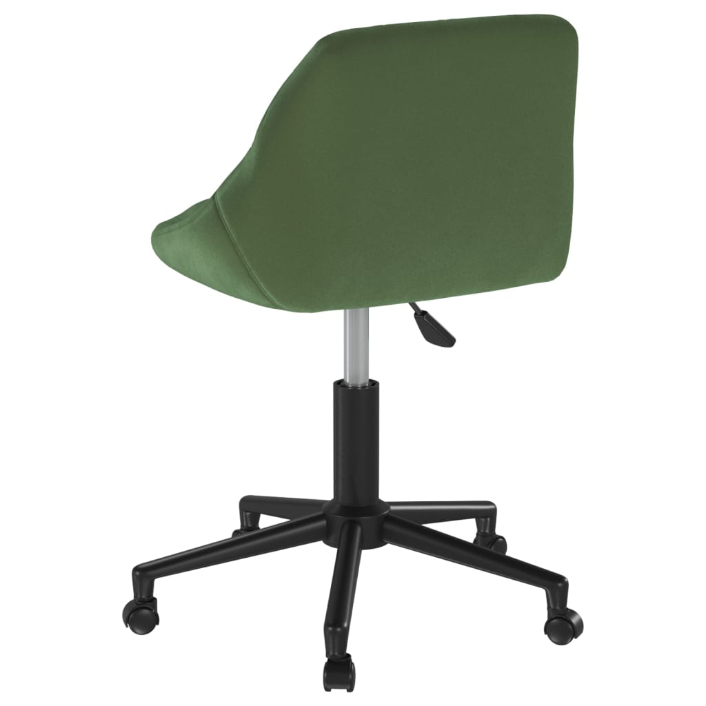 vidaXL Chaise de salle à manger pivotante velours vert foncé