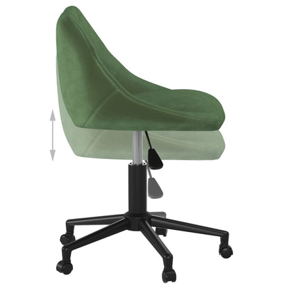 vidaXL Chaise de salle à manger pivotante velours vert foncé