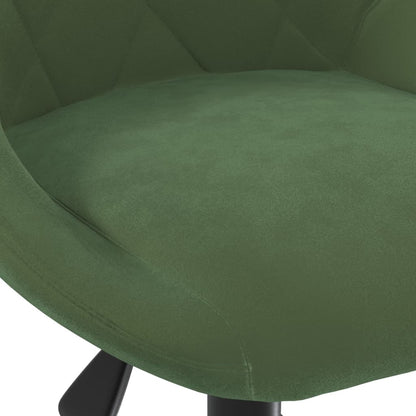vidaXL Chaise de salle à manger pivotante velours vert foncé