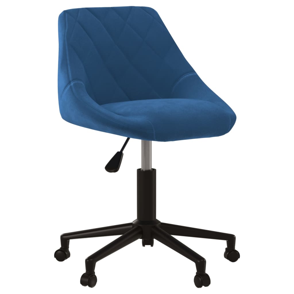 vidaXL Chaise de salle à manger pivotante velours bleu
