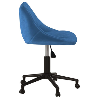 vidaXL Chaise de salle à manger pivotante velours bleu