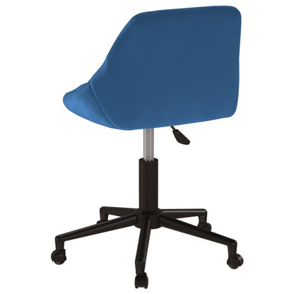 vidaXL Chaise de salle à manger pivotante velours bleu