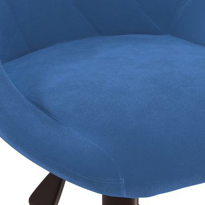 vidaXL Chaise de salle à manger pivotante velours bleu