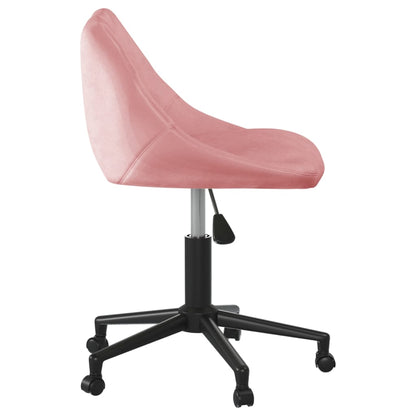 vidaXL Esszimmerstuhl Drehbar Rosa Samt