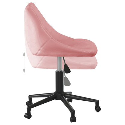 vidaXL Esszimmerstuhl Drehbar Rosa Samt