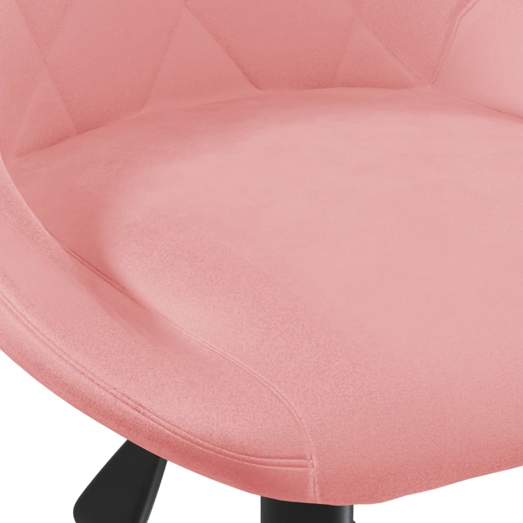 vidaXL Esszimmerstuhl Drehbar Rosa Samt