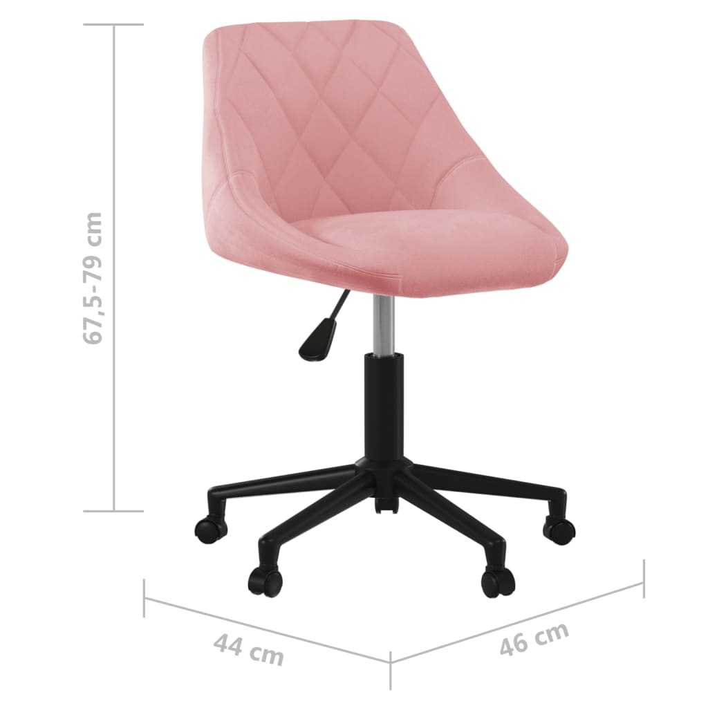vidaXL Esszimmerstuhl Drehbar Rosa Samt