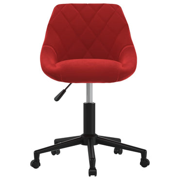 vidaXL Chaise de salle à manger pivotante velours rouge vin