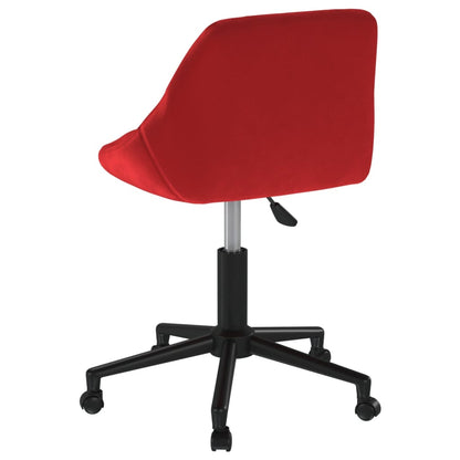 vidaXL Chaise de salle à manger pivotante velours rouge vin