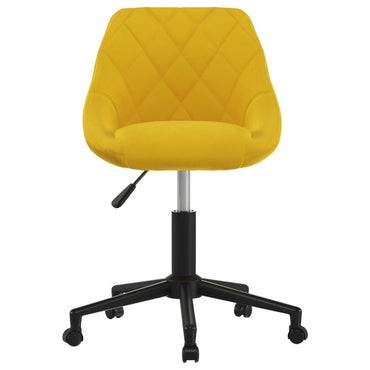 vidaXL Chaise de salle à manger pivotante velours jaune moutarde