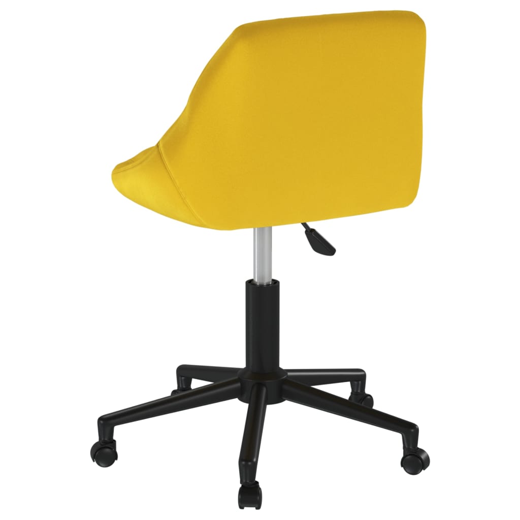 vidaXL Chaise de salle à manger pivotante velours jaune moutarde