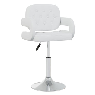 vidaXL Chaises de salle à manger 4 pcs Similicuir blanc pivotantes