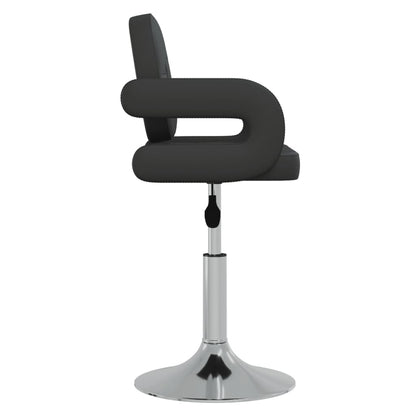 vidaXL Esszimmerstühle 4 Stk. Drehbar Schwarz Kunstleder