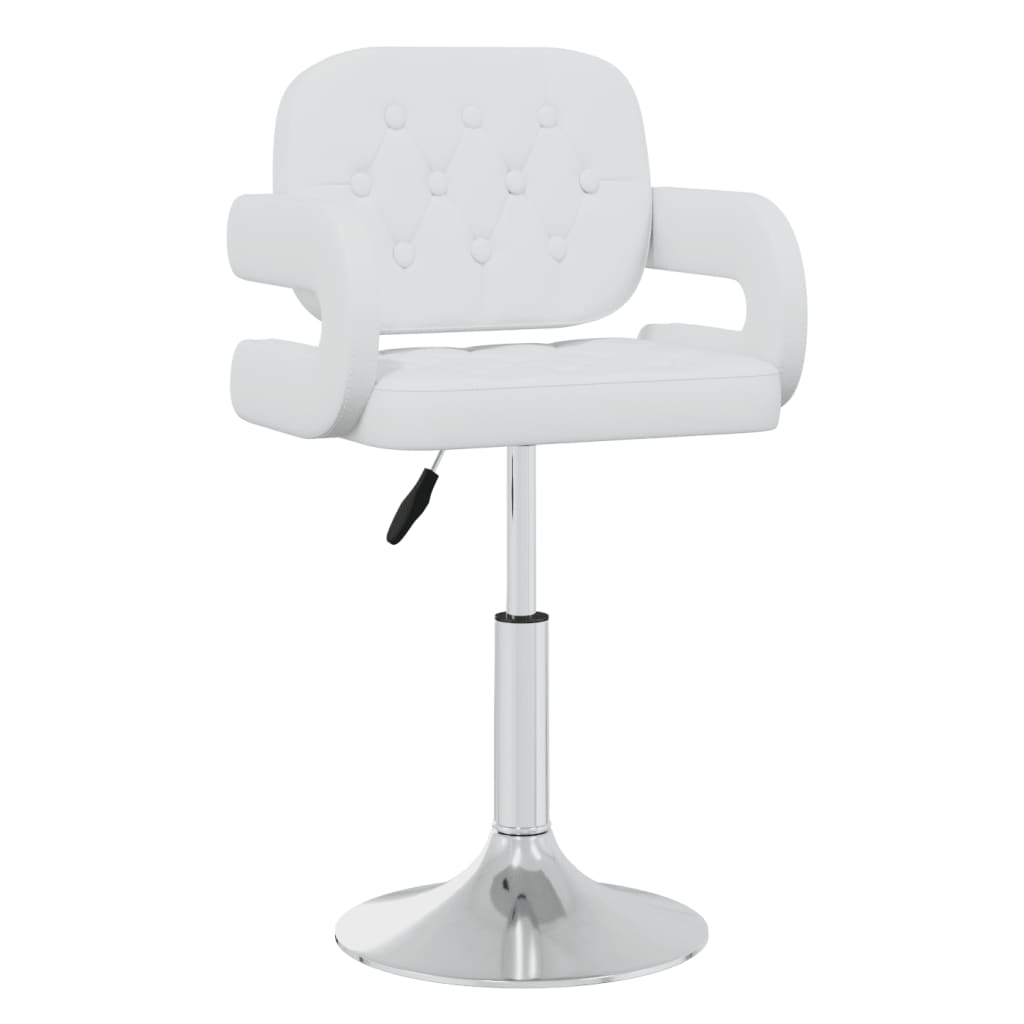 vidaXL Chaises de salle à manger pivotantes 6 pcs Blanches Similicuir
