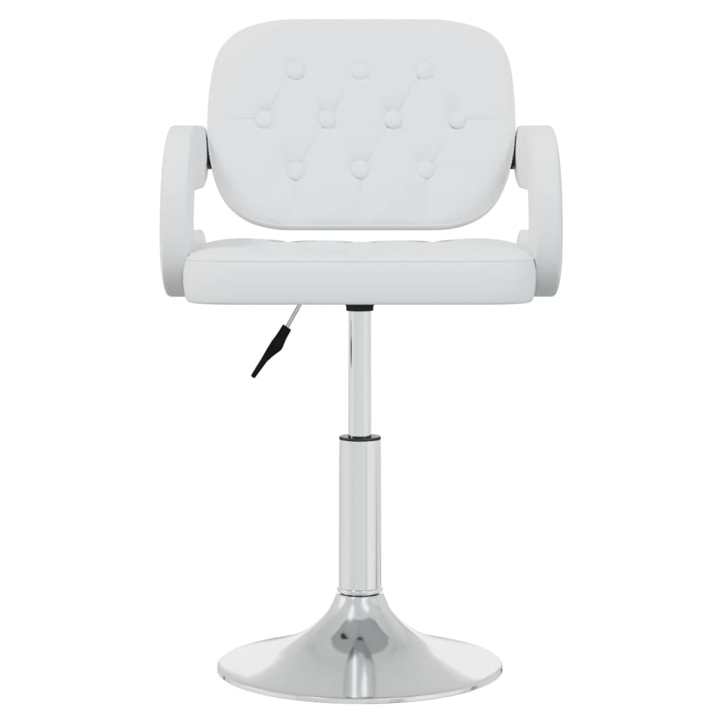 vidaXL Chaises de salle à manger pivotantes 6 pcs Blanches Similicuir
