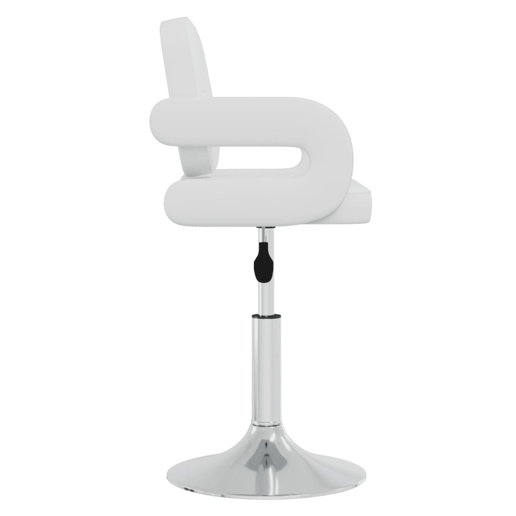 vidaXL Chaises de salle à manger pivotantes 6 pcs Blanches Similicuir