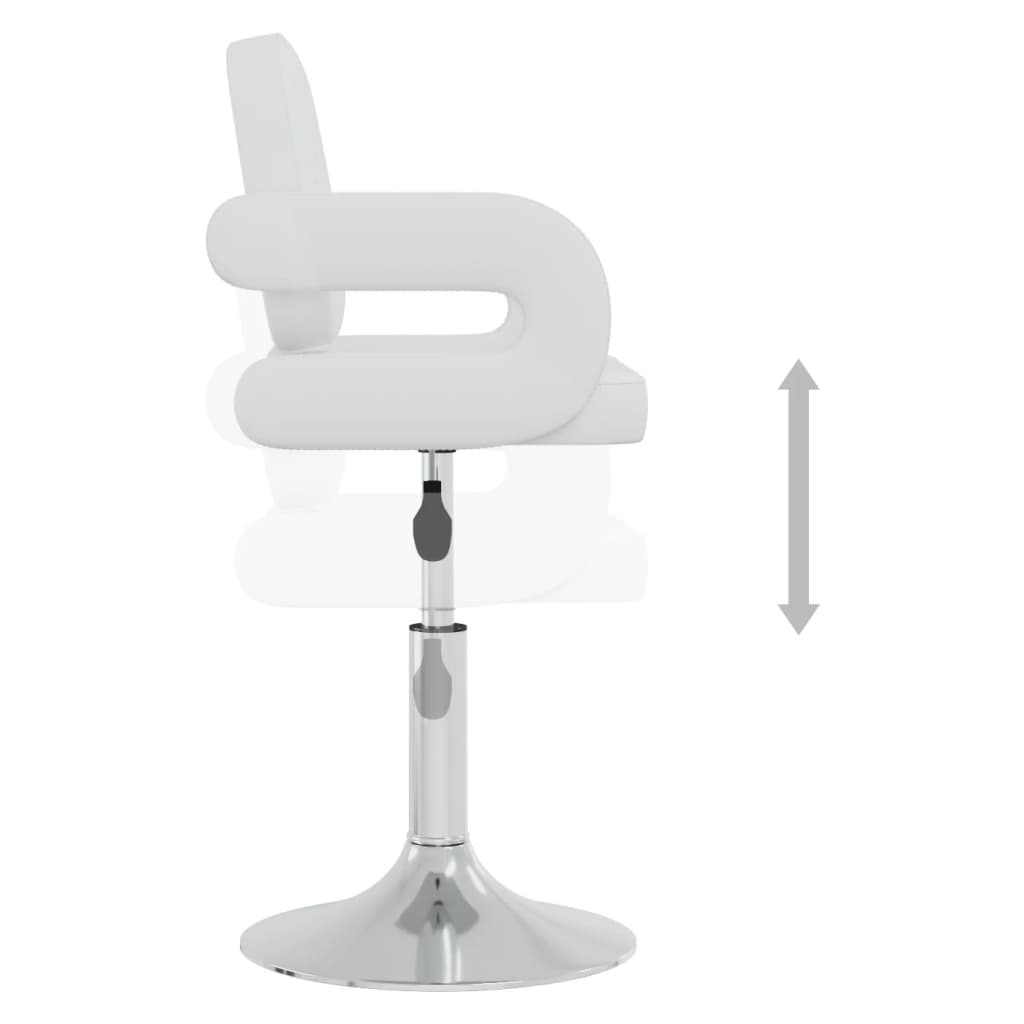 vidaXL Chaises de salle à manger pivotantes 6 pcs Blanches Similicuir