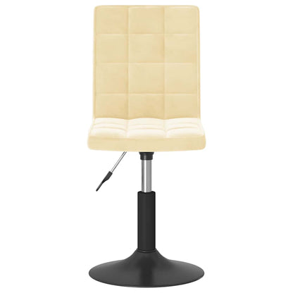 vidaXL Chaises de salle à manger 4 pcs Velours crème pivotantes