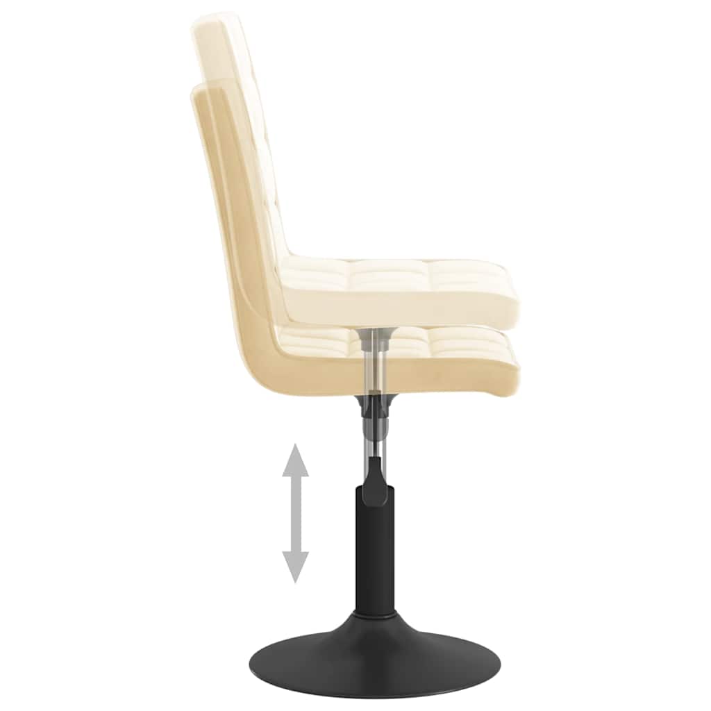vidaXL Chaises de salle à manger 4 pcs Velours crème pivotantes