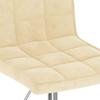 vidaXL Chaises de salle à manger 4 pcs Velours crème pivotantes
