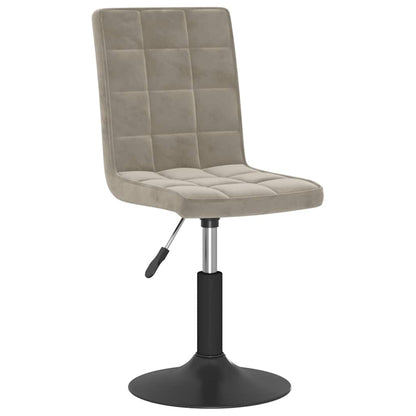 vidaXL Chaises de salle à manger 4 pcs pivotantes velours gris clair