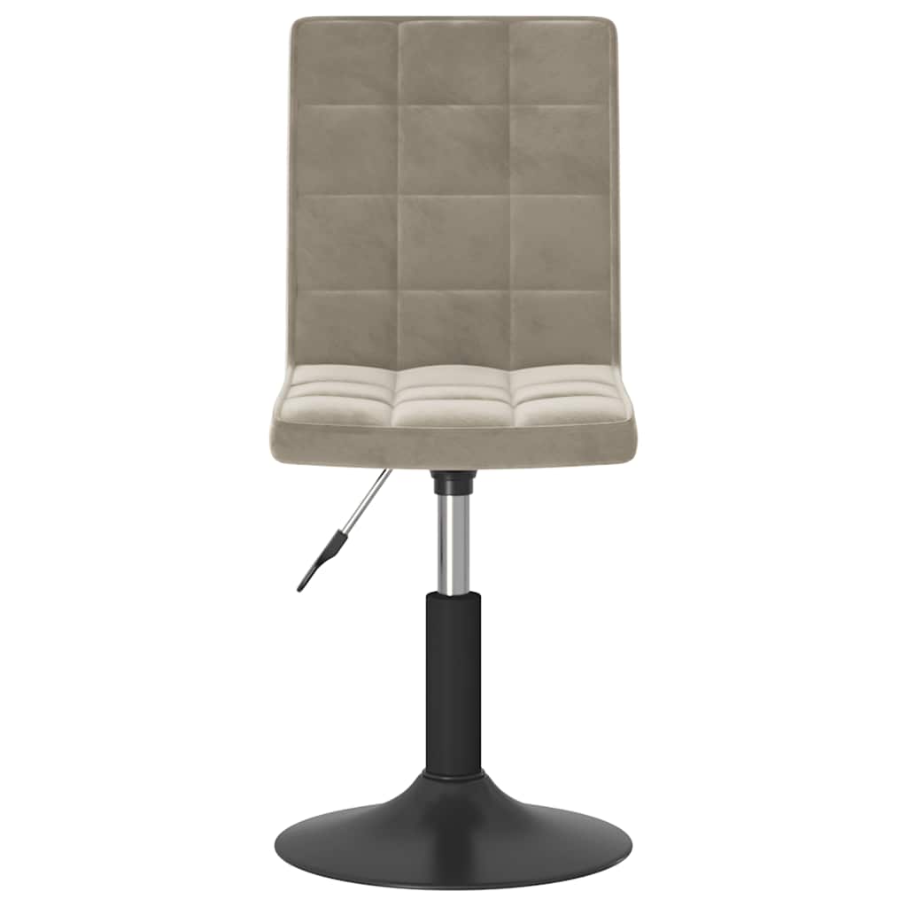 vidaXL Chaises de salle à manger 4 pcs pivotantes velours gris clair
