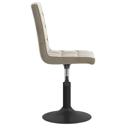 vidaXL Chaises de salle à manger 4 pcs pivotantes velours gris clair