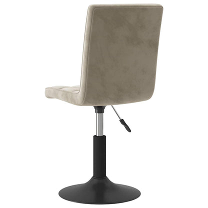 vidaXL Chaises de salle à manger 4 pcs pivotantes velours gris clair
